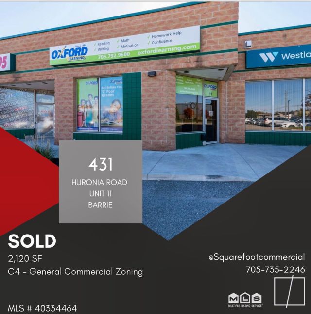 📍SOLD📍 Contact the team or check out our website for more available properties 
•
•
•
•
#squarefoot #squarefootcommercialgroup #sold #justsold #mls #commercialcondo #commercial #simcoecounty #barrie #barriecommercialrealestate